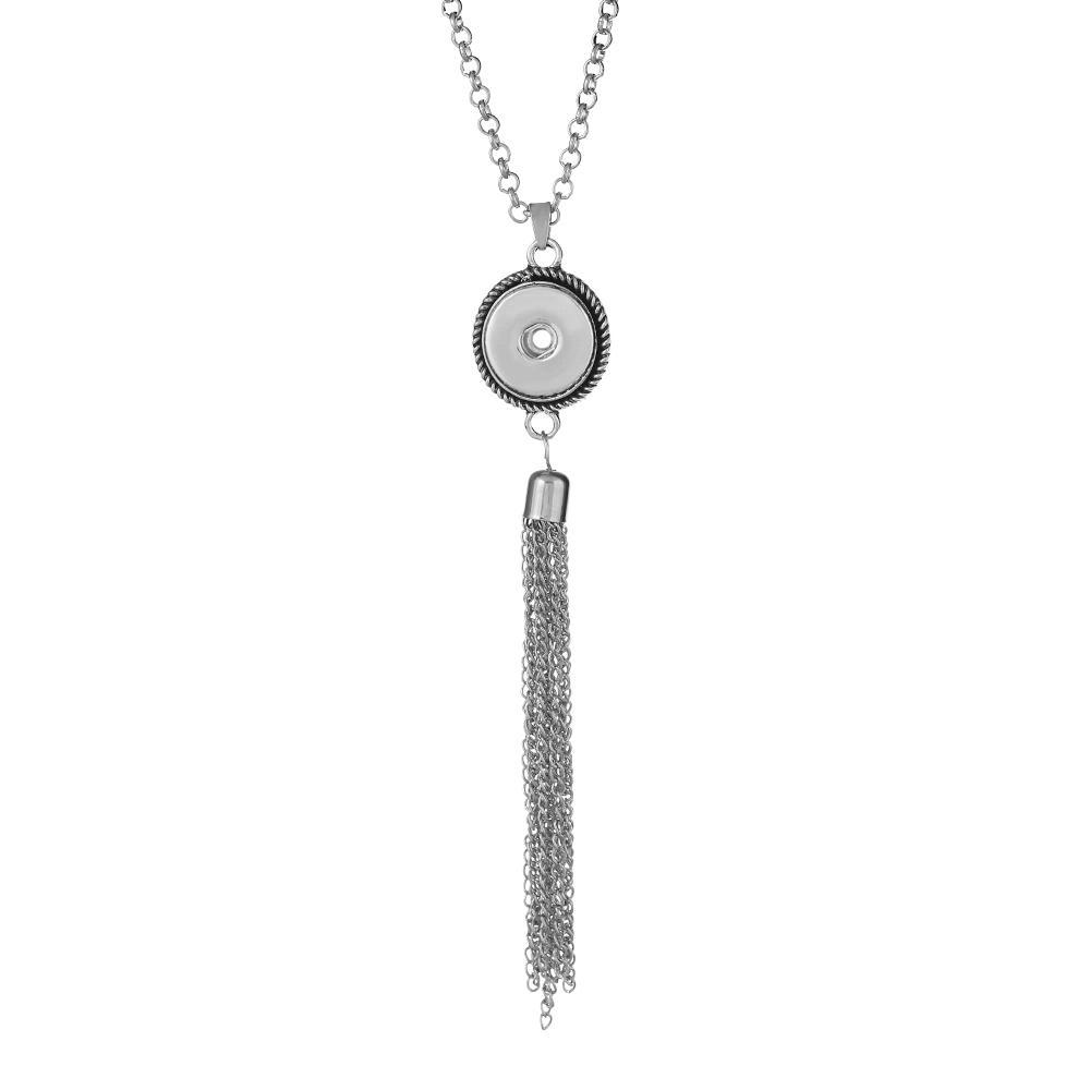 Simple Tassels Snaps Necklace Jewelry With 75CM Chain