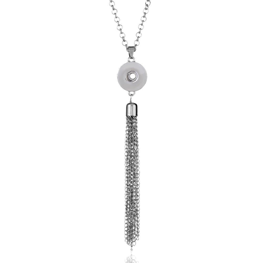 Simple Tassels Snaps Necklace Jewelry With 75CM Chain