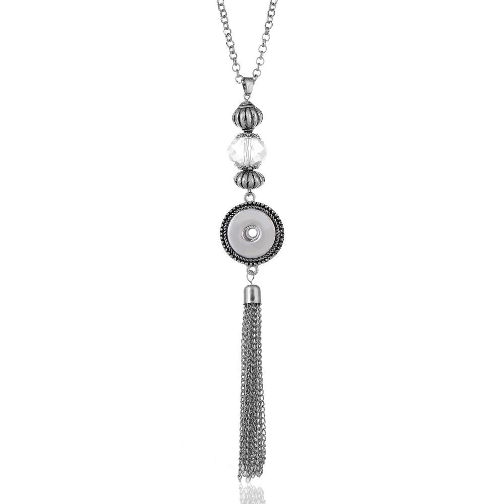 Tassels Snaps Necklace Jewelry With 75CM Chain