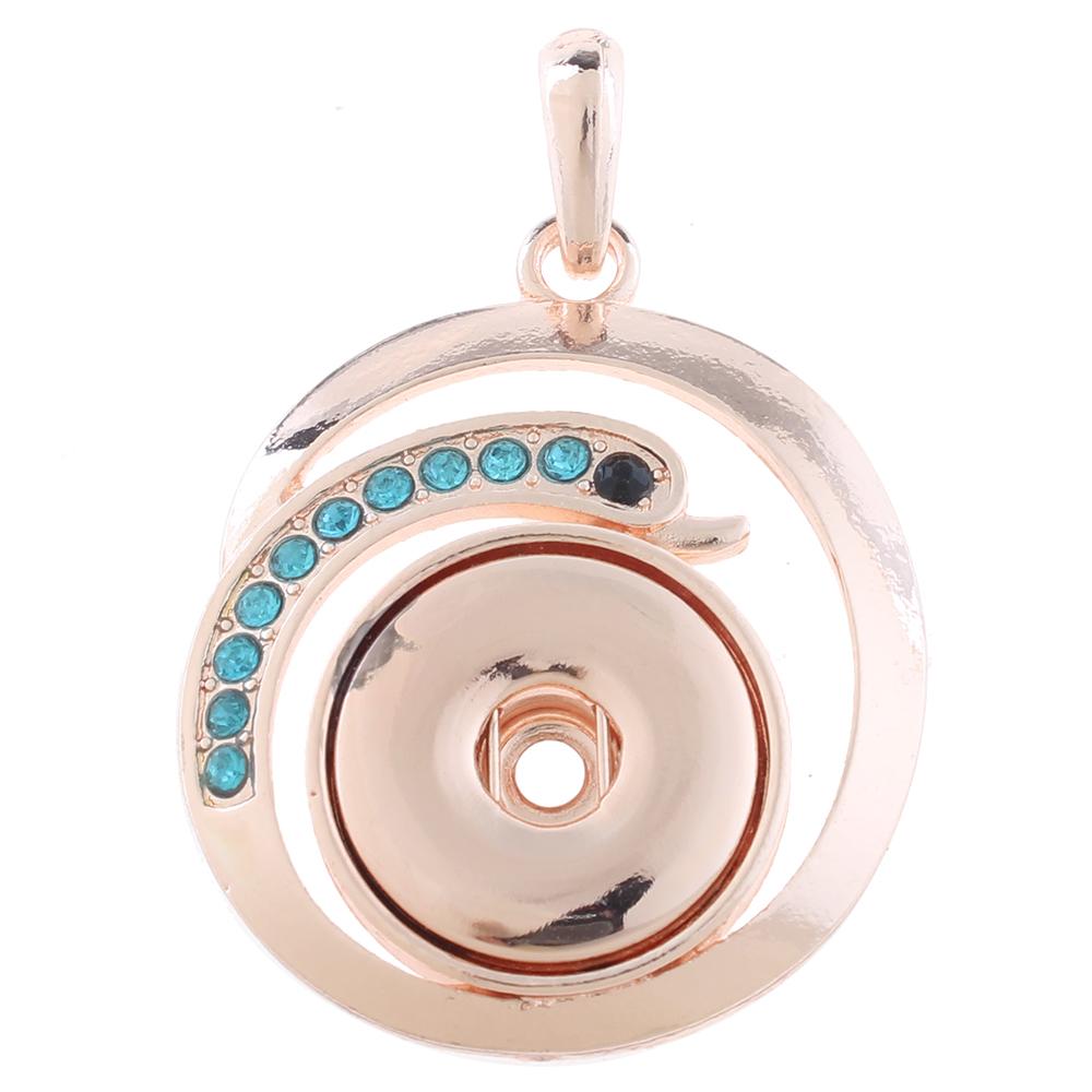 20mm snap Button plated sliver with rhinestone