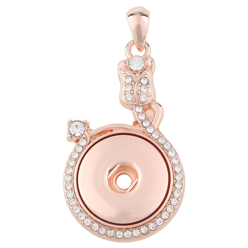 High quality Rose Gold-plated Snaps pendants without chain