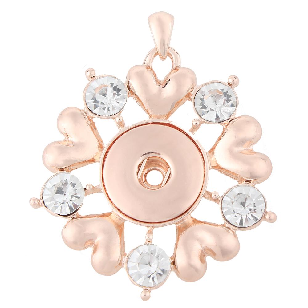 High quality Rose Gold-plated Snaps pendants without chain