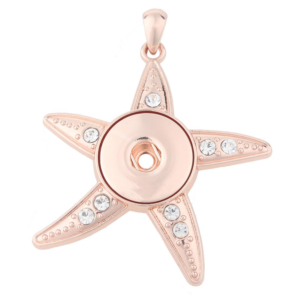 High quality Rose Gold-plated Snaps pendants without chain