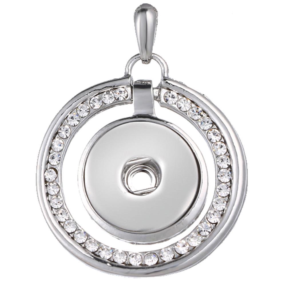 Around crystal pendant with active snap charm