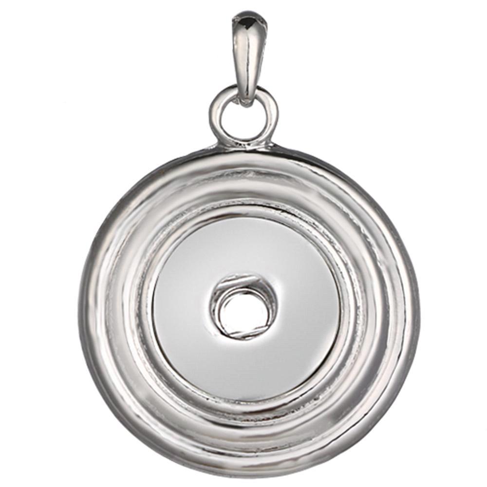 Round snap button pendant without chain