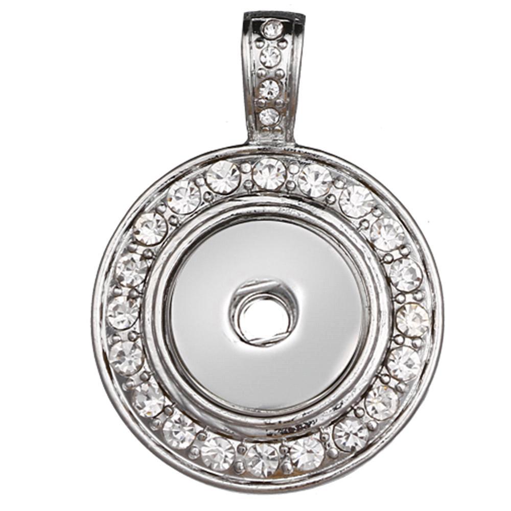 Round snap button pendant without chain