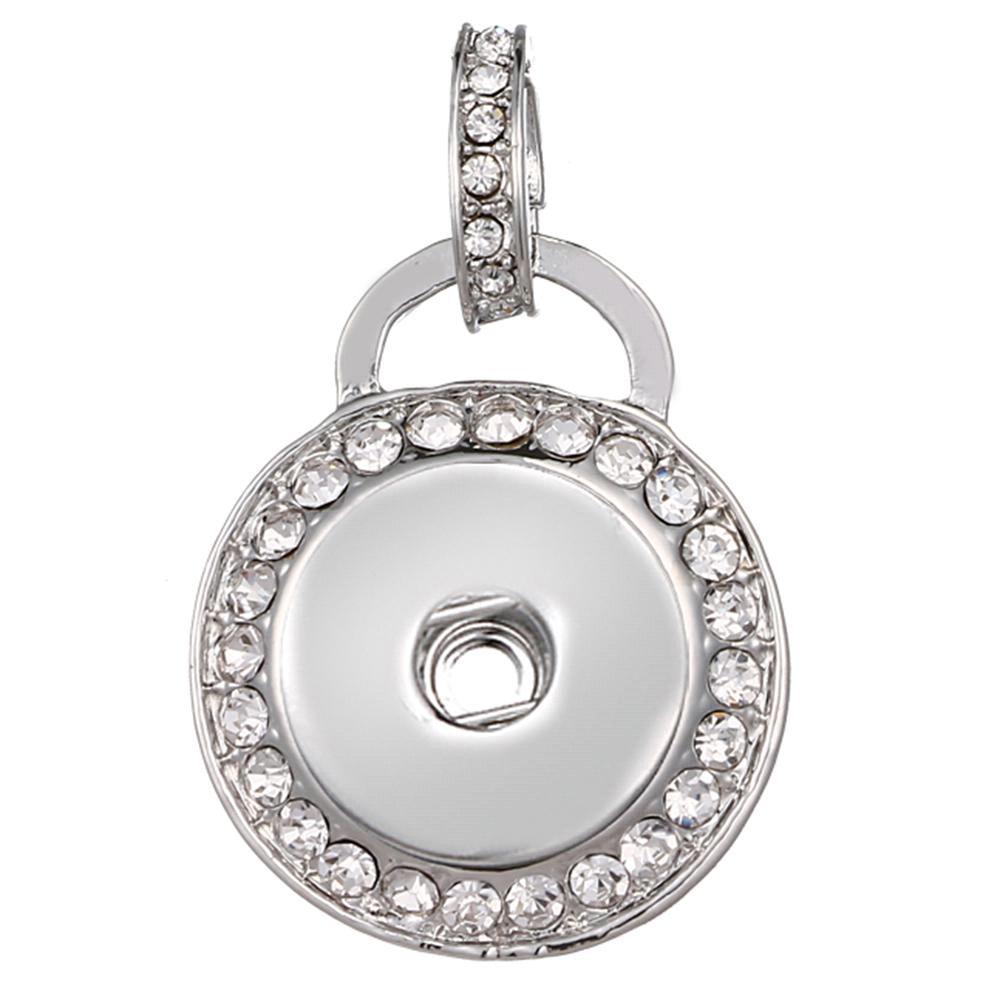 Round snap button pendant without chain