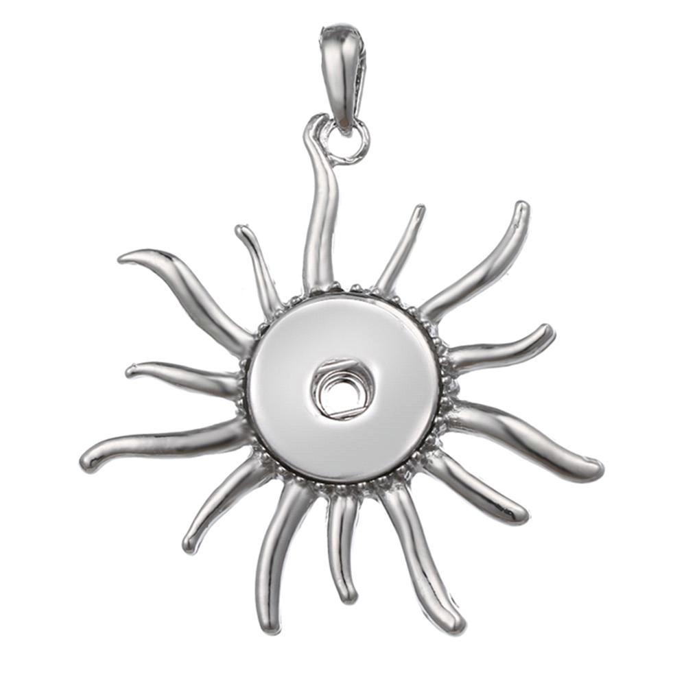 Sun snap button pendant without chain