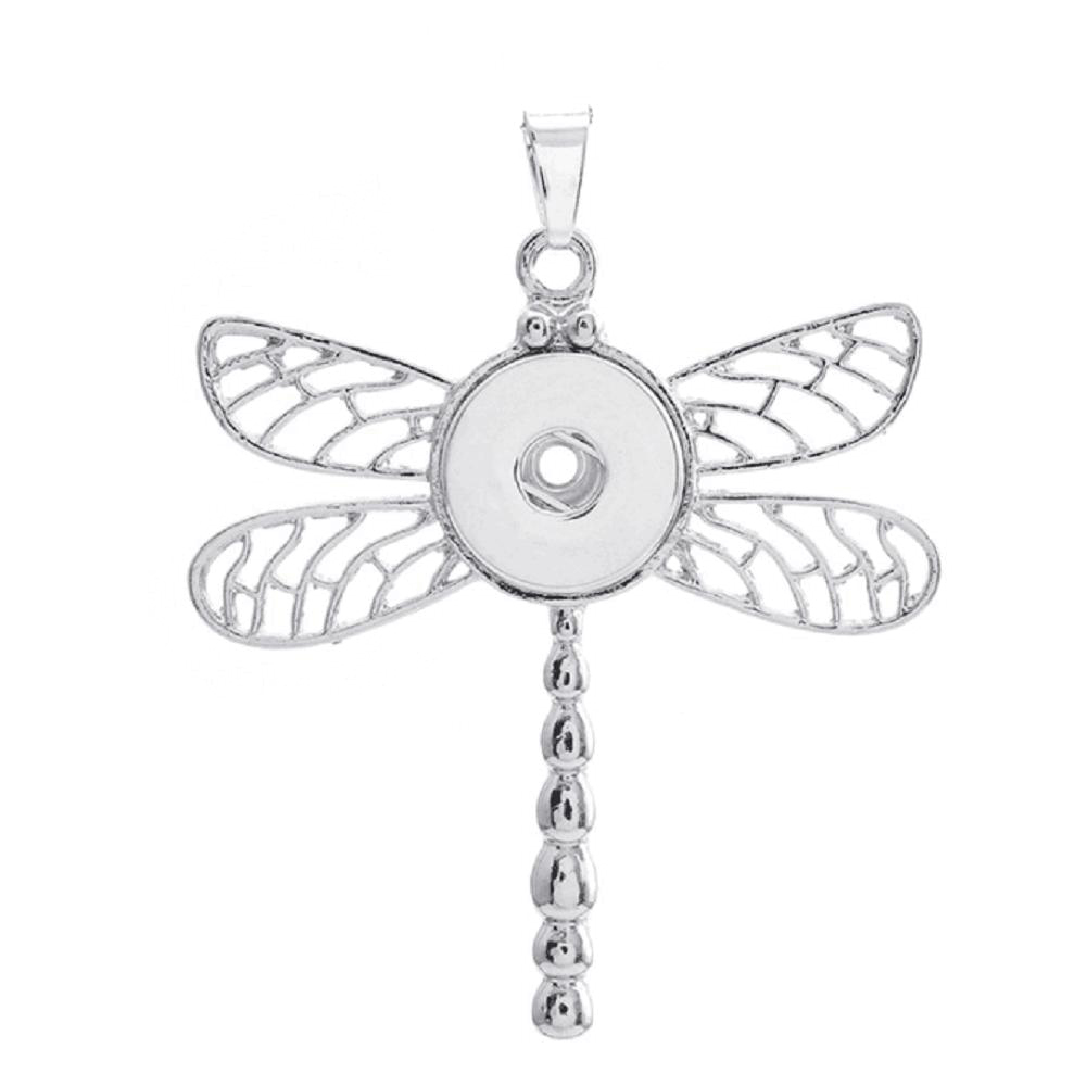 Animal Dragonfly snap button pendant without chain