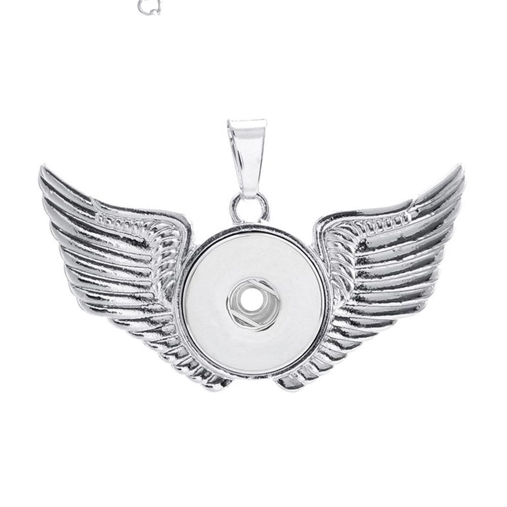 Wing snap button pendant without chain