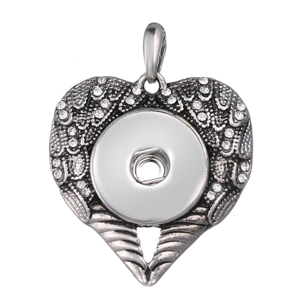 Wing snap button pendant without chain