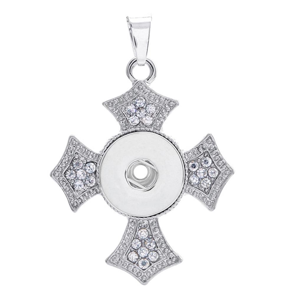 Faith Cross snap button pendant without chain