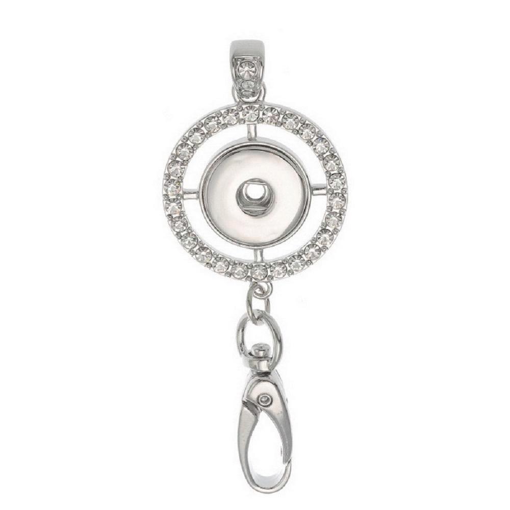 Round snap button pendant hook without chain