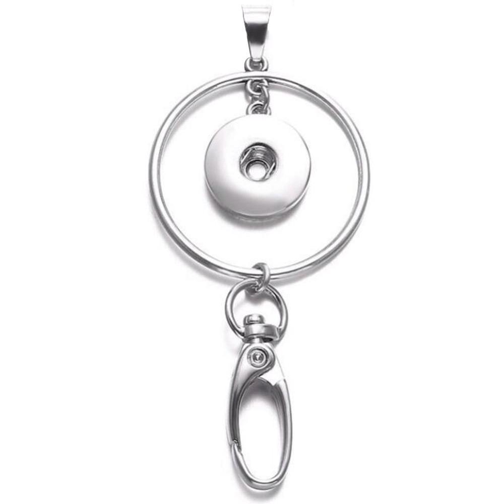 Round snap button pendant hook without chain