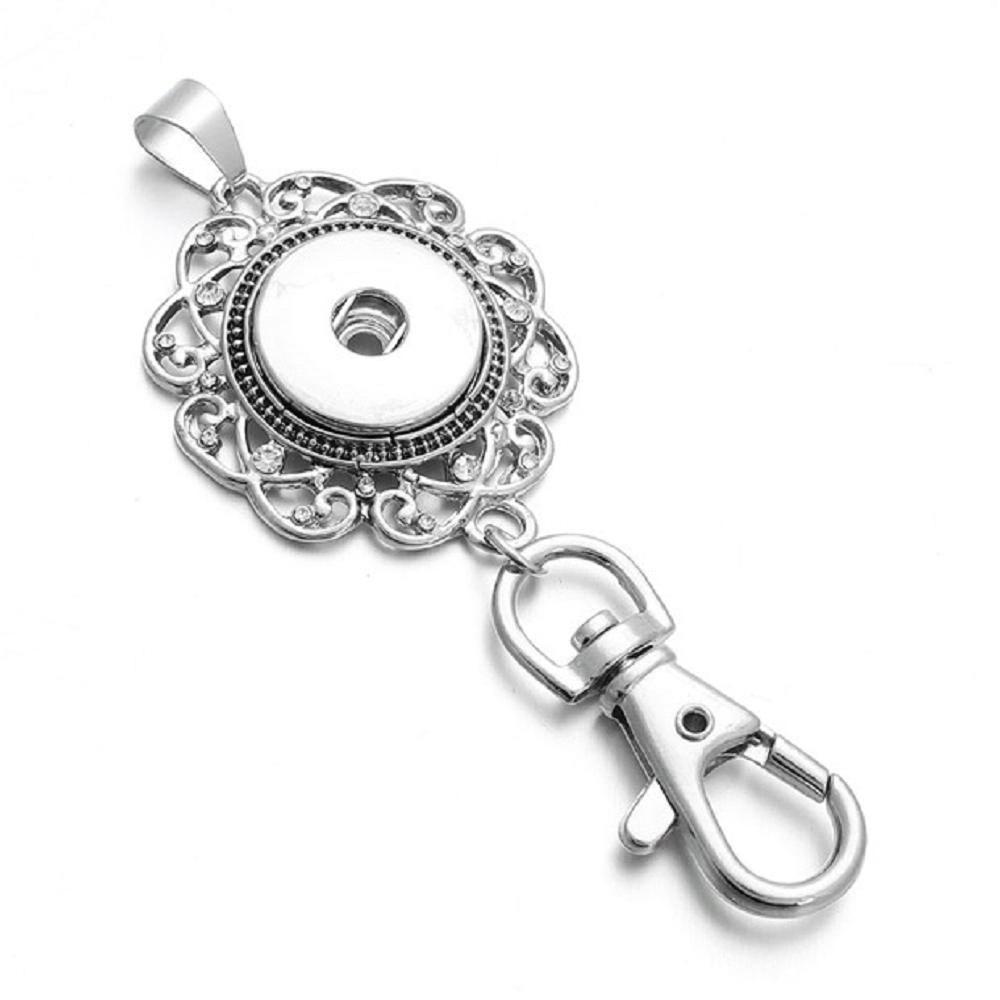Snap button pendant hook without chain