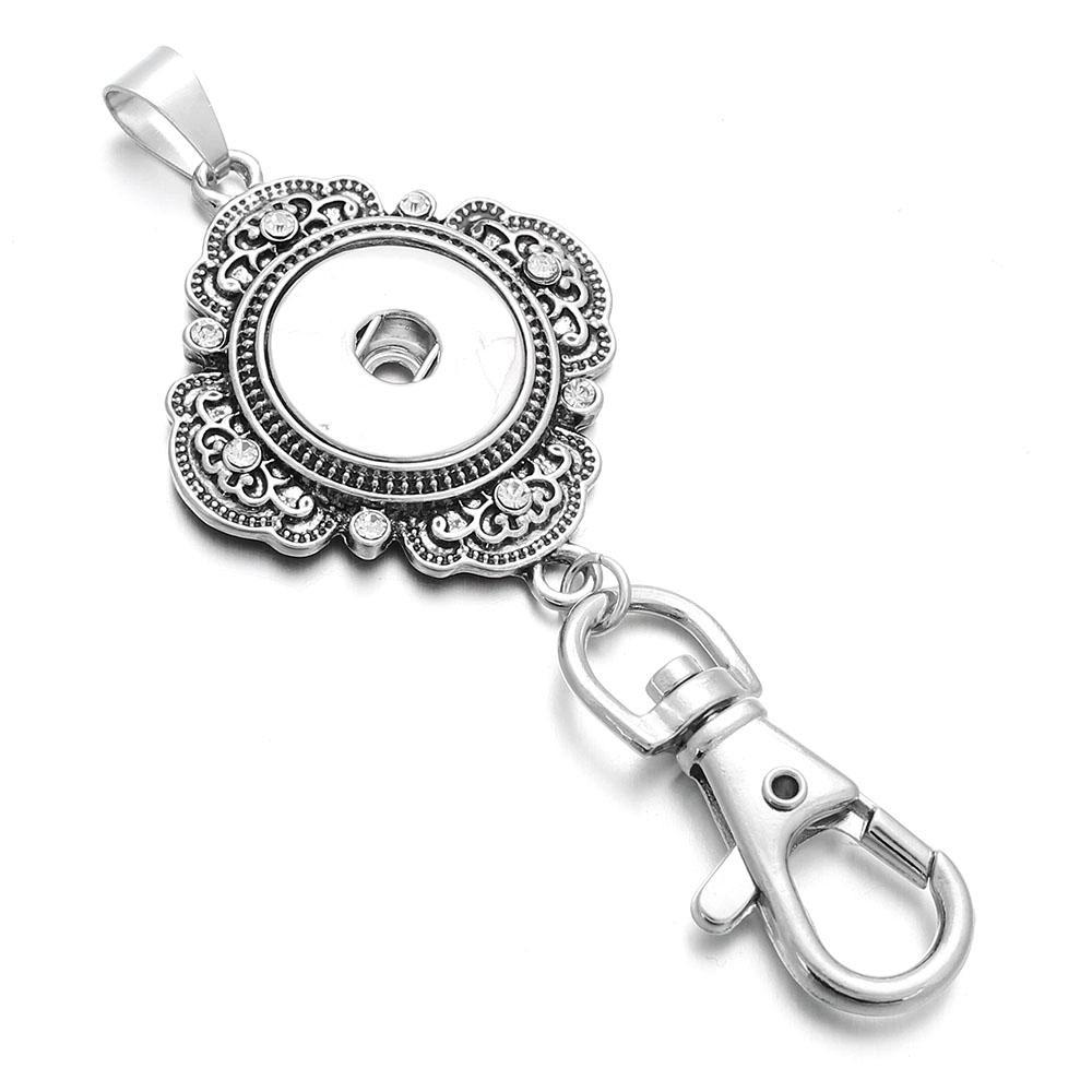 Snap button pendant hook without chain