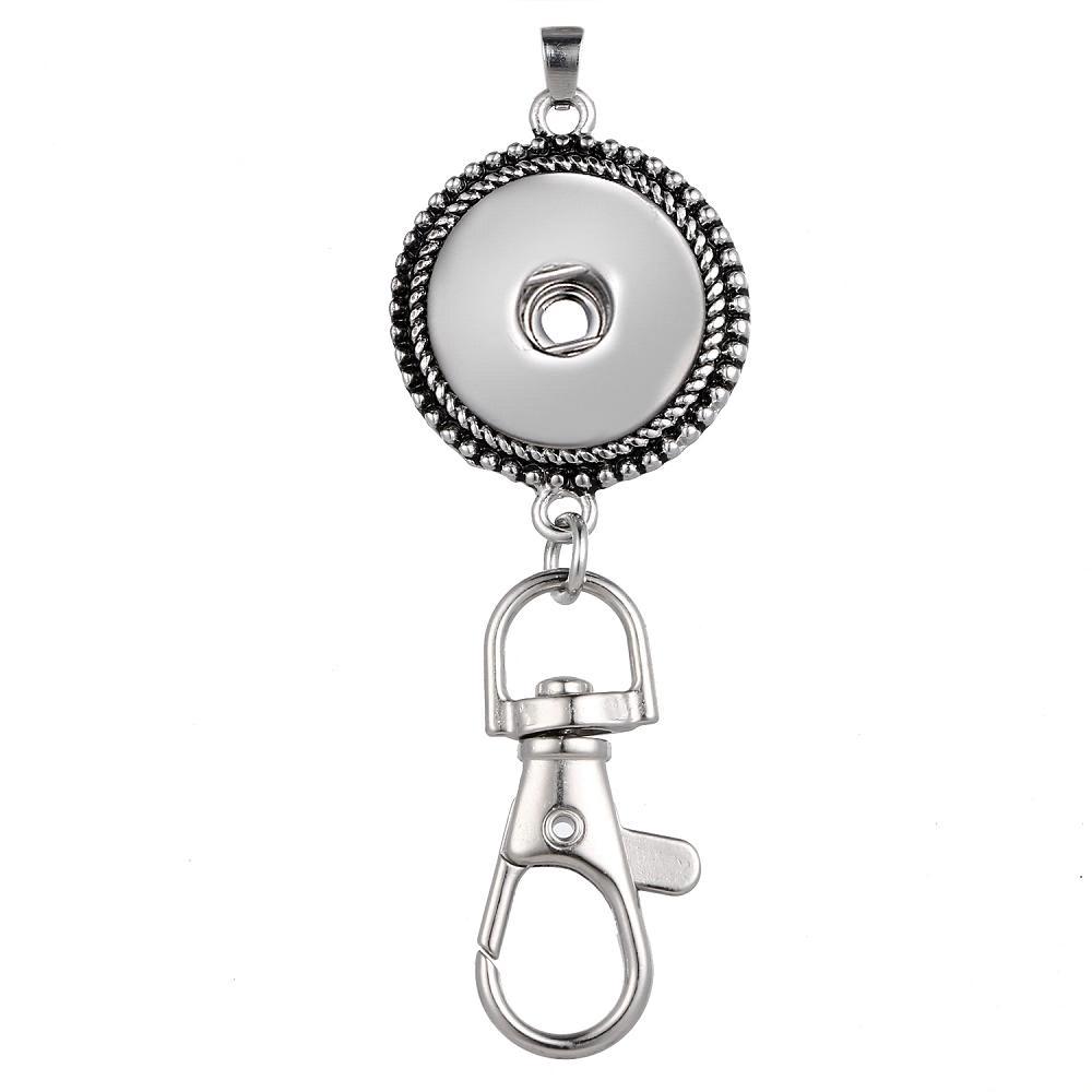 Round snap button pendant hook without chain