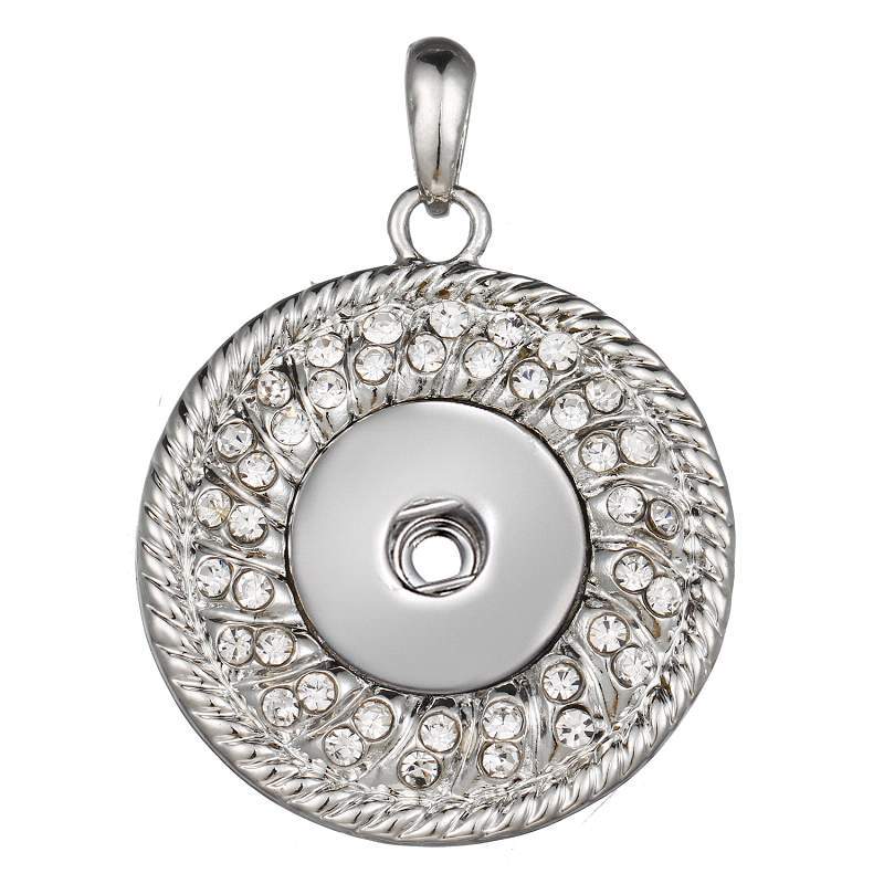 Round snap button pendant without chain