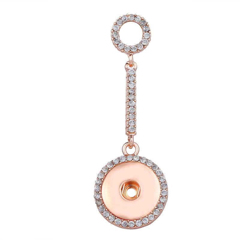 Rose golden plating star snap button pendant without chain