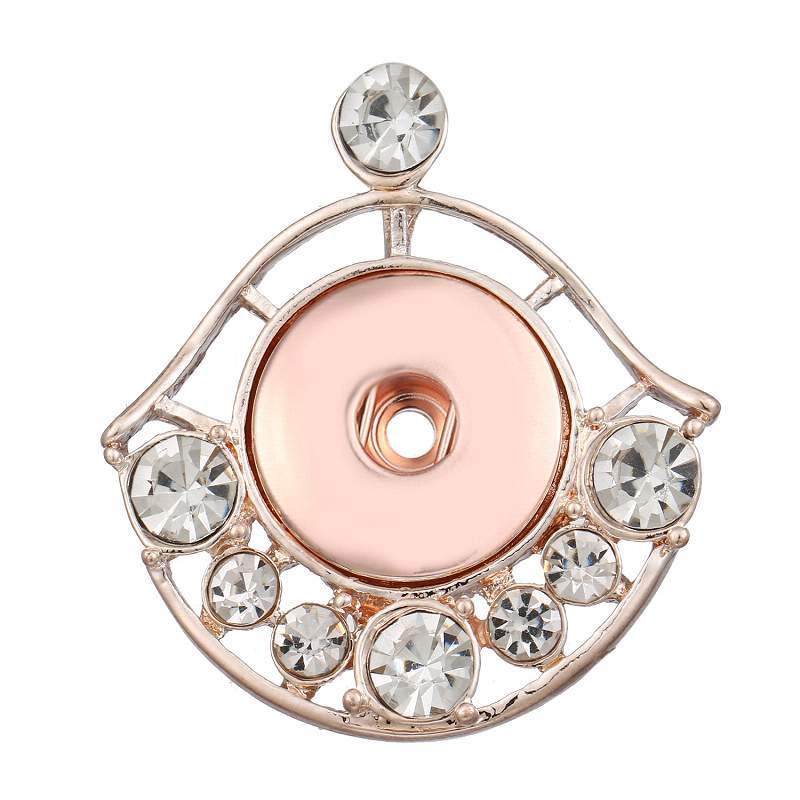 Rose golden plating star snap button pendant without chain
