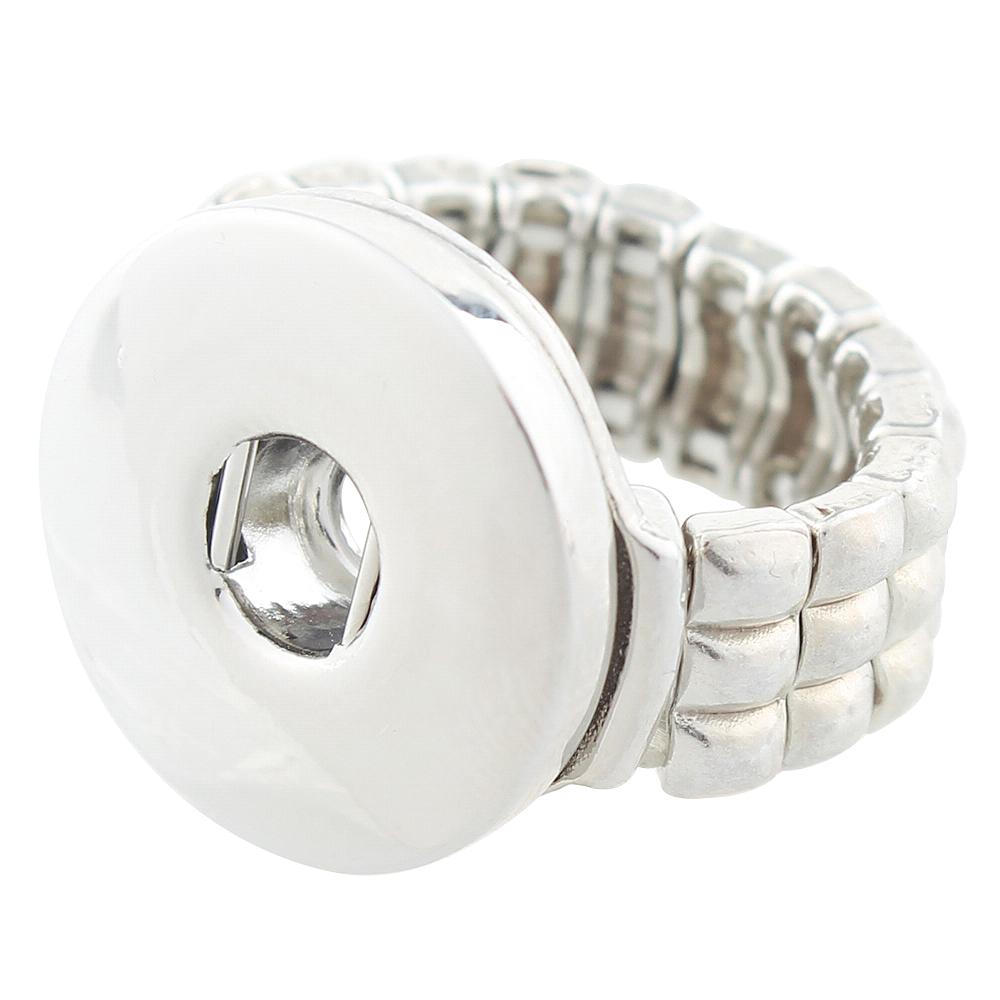 Adjustable Elasticity Snap Button Rings Jewelry fit 18mm 20mm Snaps Button