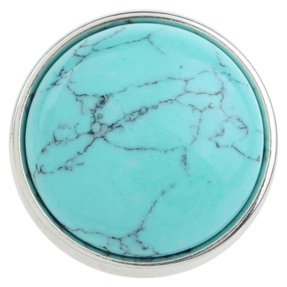 18MM Gemstones Turquoise Snap Button