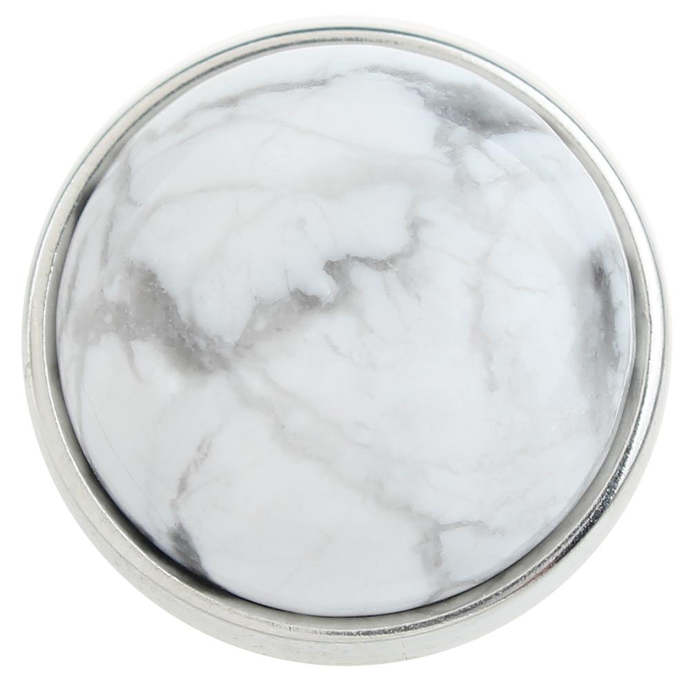 18MM Gemstones White Turquoise Snap Button