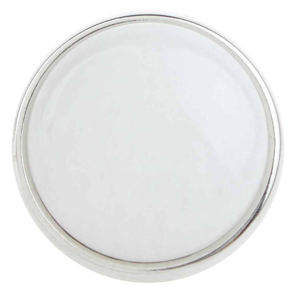 18MM Gemstones White jade Snap Button