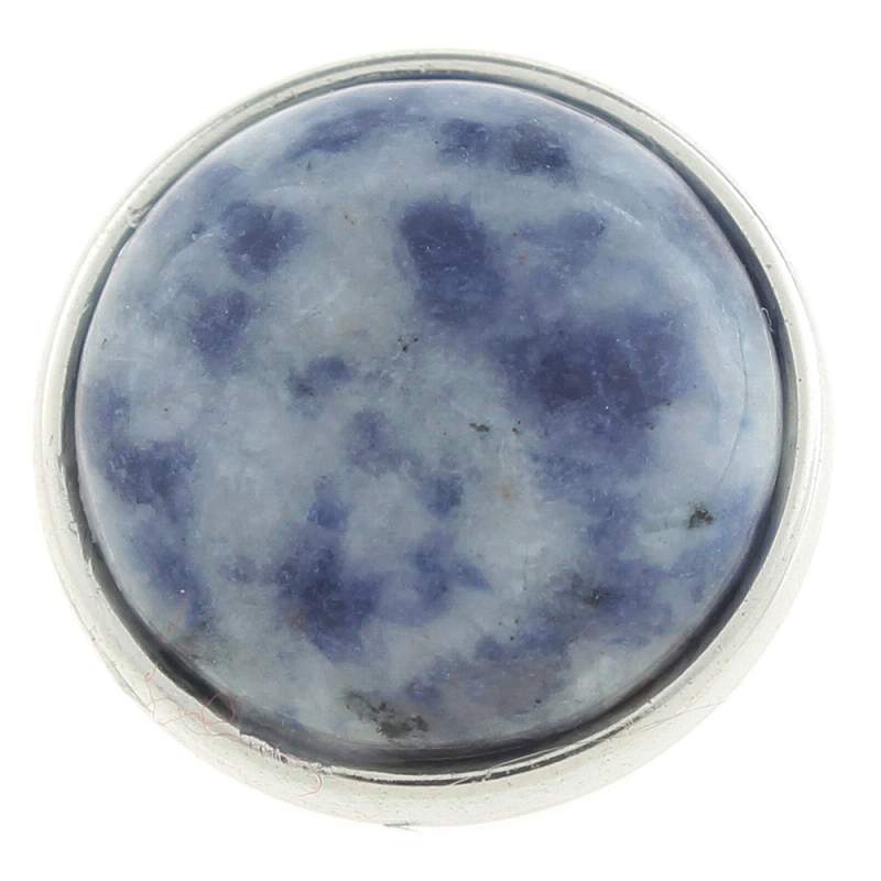 18MM Gemstones White jade Snap Button