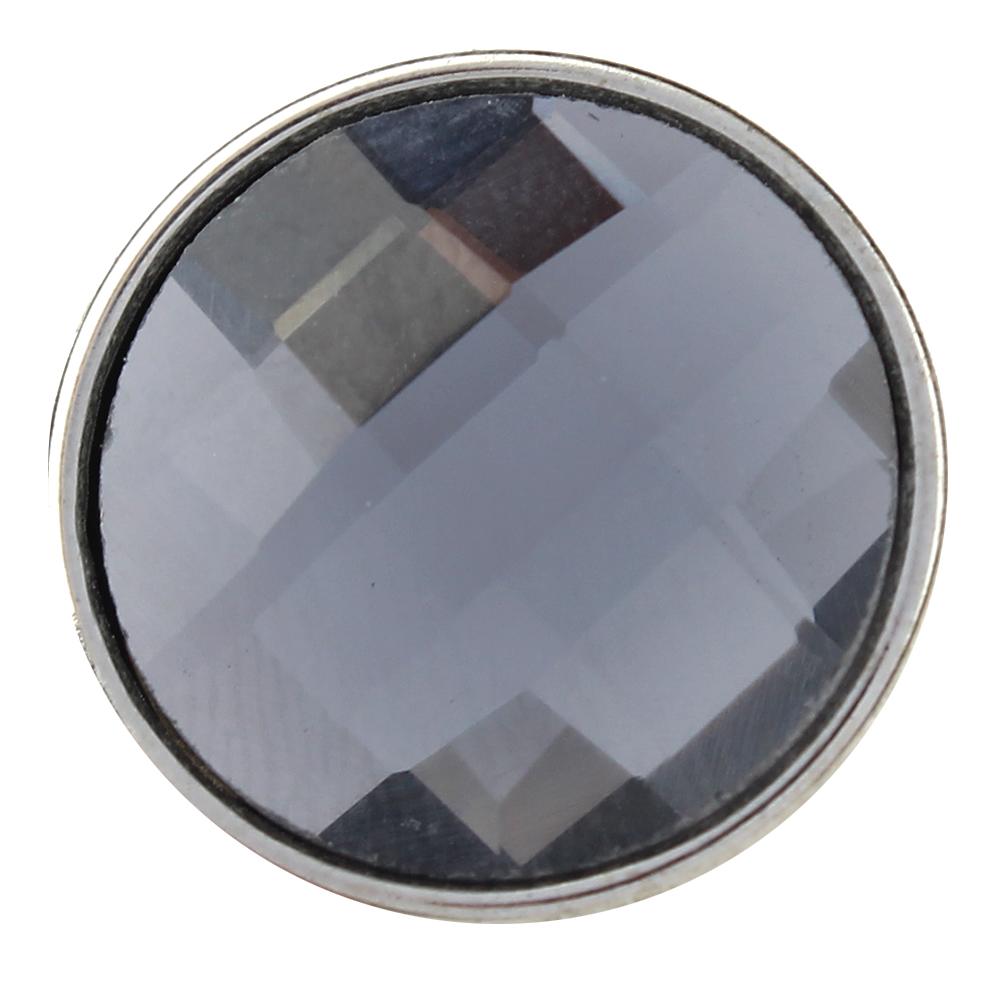 18mm gray Cut glass snaps jewelry