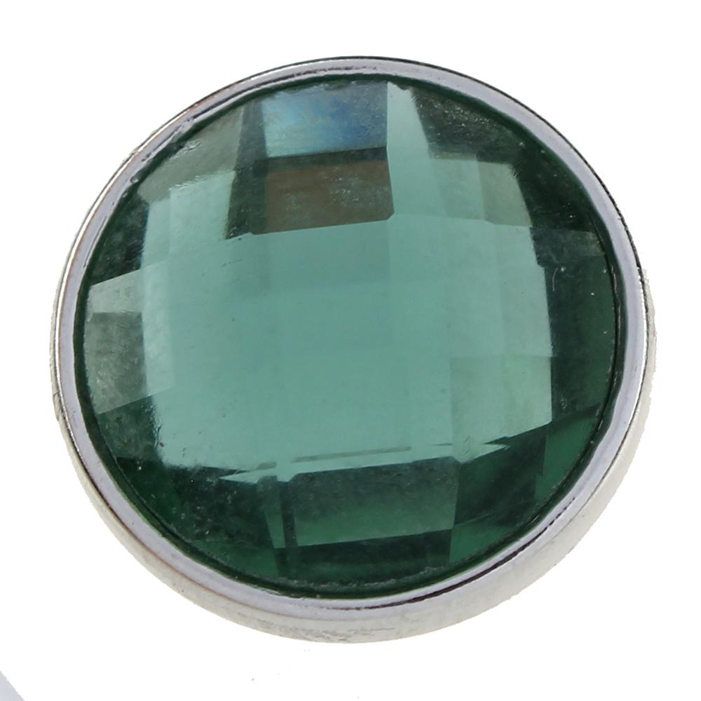 18mm green Cut glass snaps jewelry