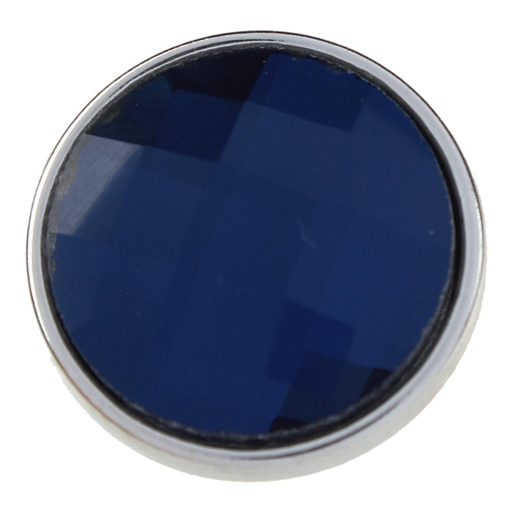18mm blue Cut glass snaps jewelry