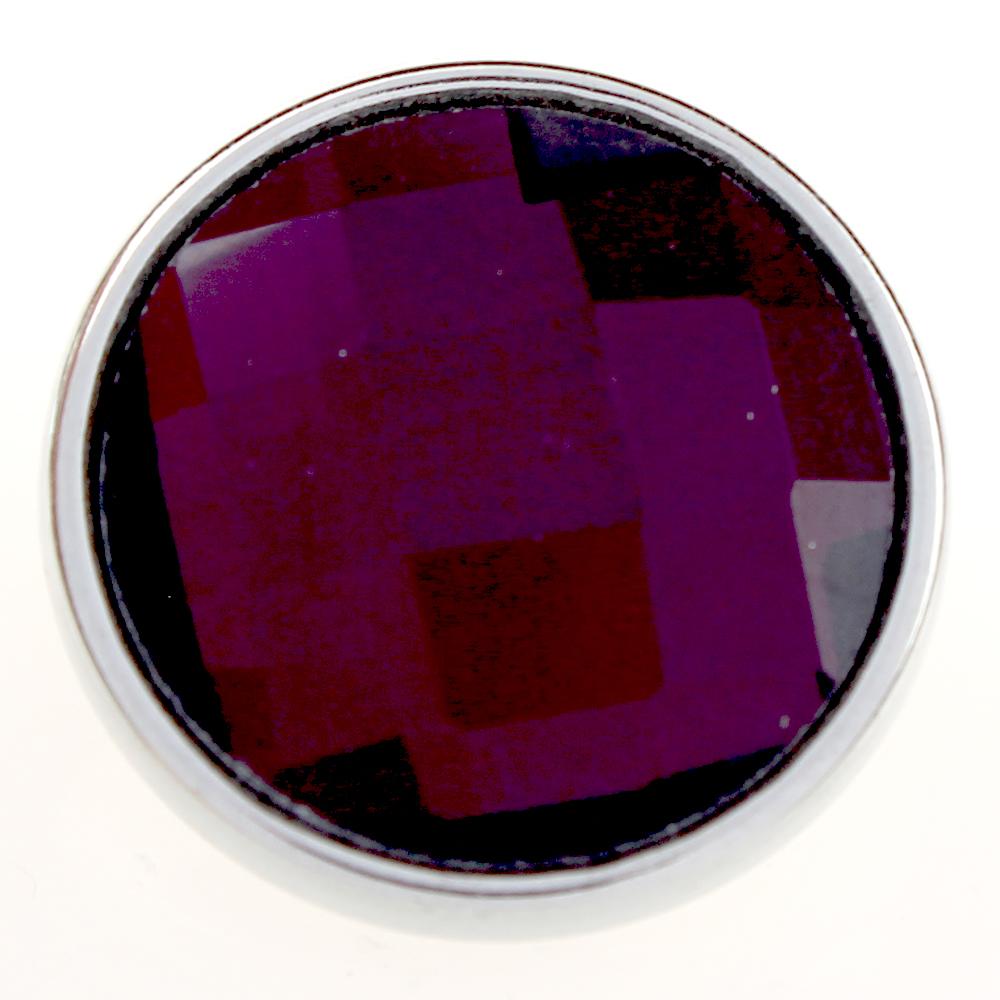 18mm purple Cut glass snaps jewelry