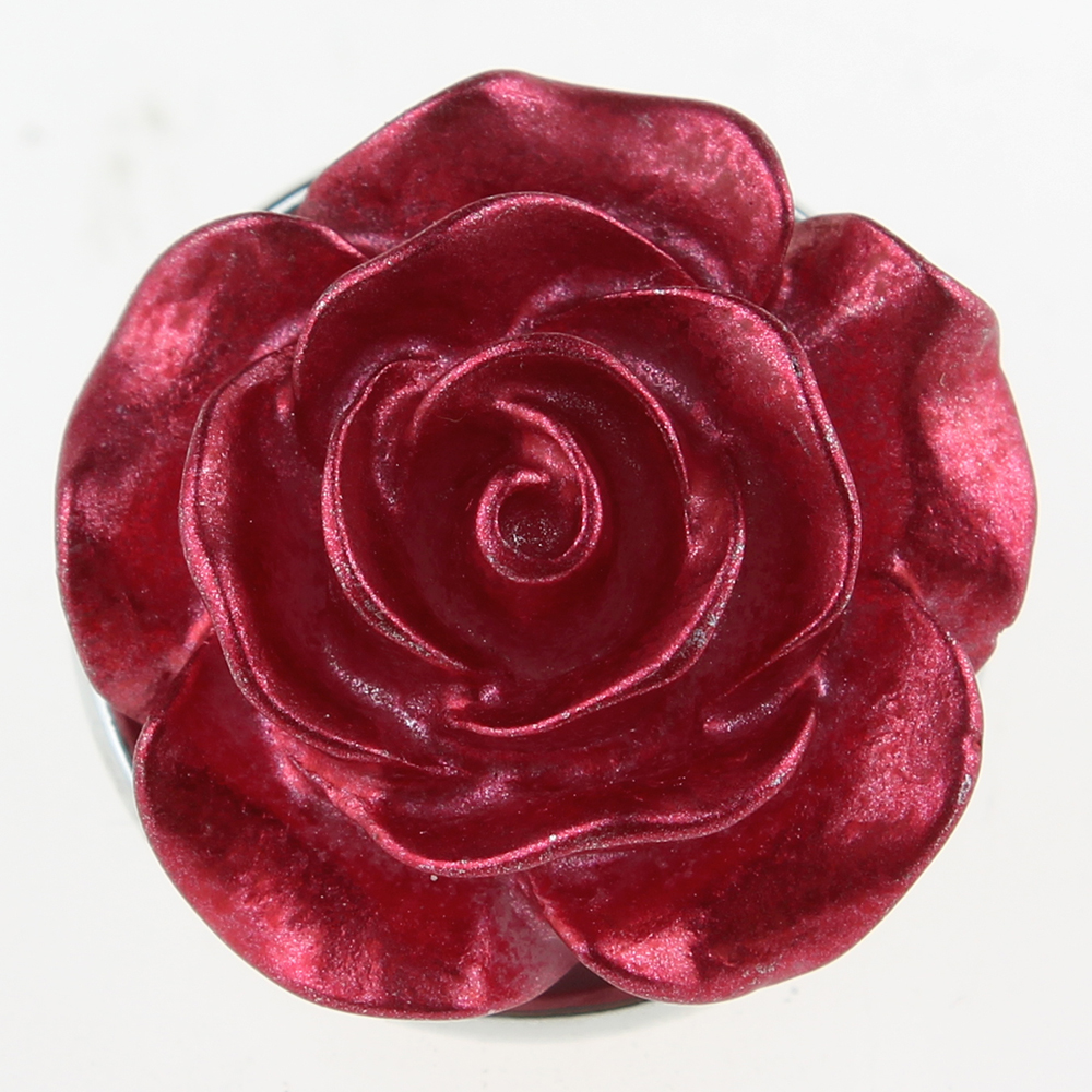 20mm pearlescent camellia rose resin snap button