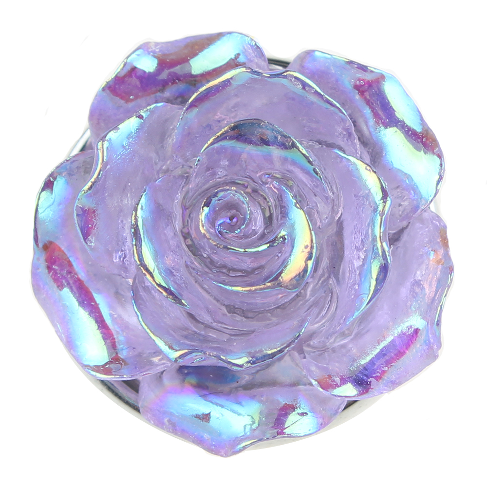 20mm clear crystal rose flower snap button