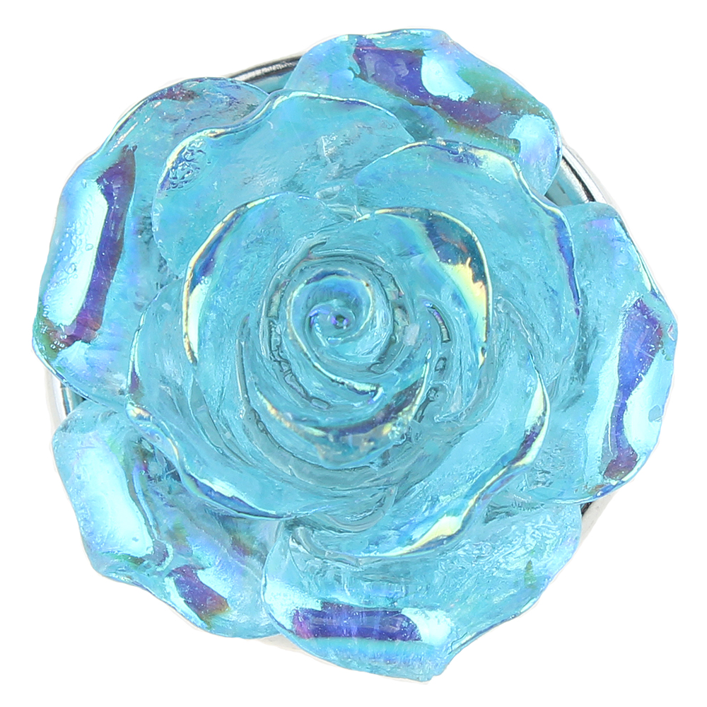 20mm clear crystal rose flower snap button