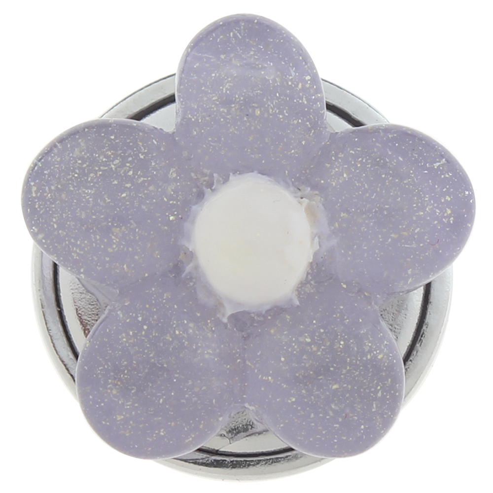 20mm clear crystal rose flower snap button