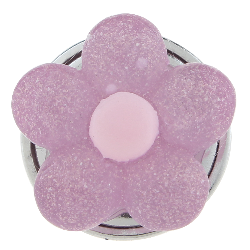 20mm clear crystal rose flower snap button