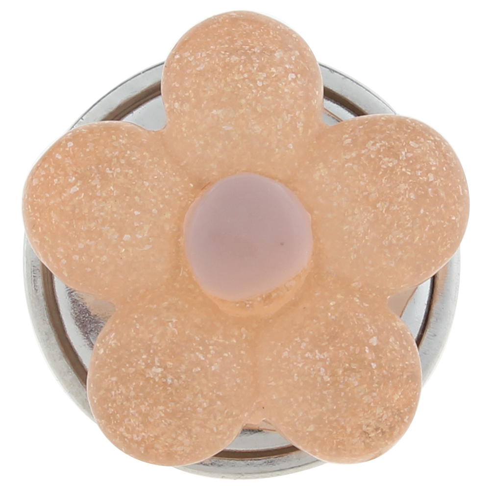 20mm clear crystal rose flower snap button