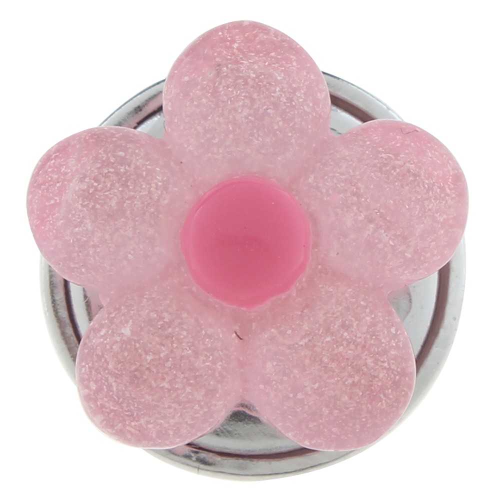 20mm clear crystal rose flower snap button