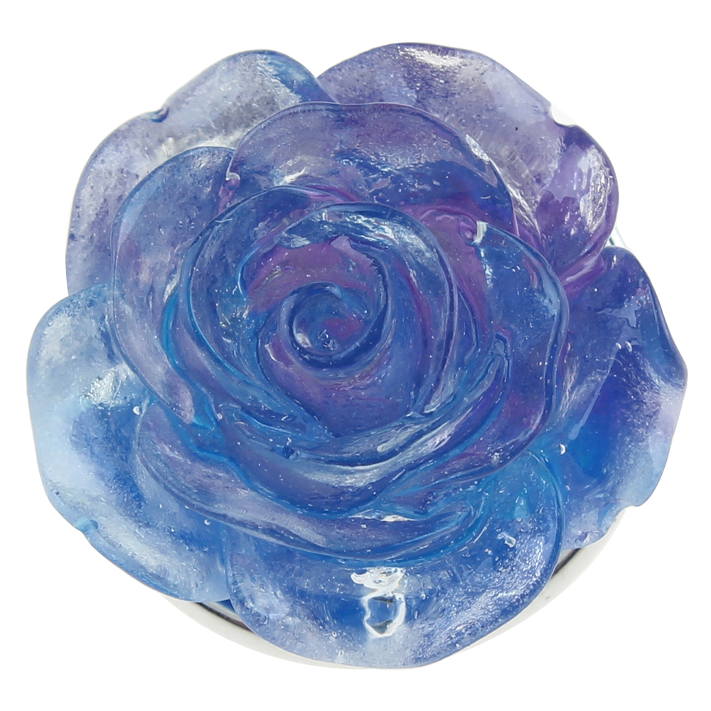 20mm icy blue rose flower snap button