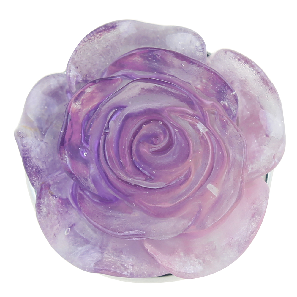 20mm icy purple rose flower snap button