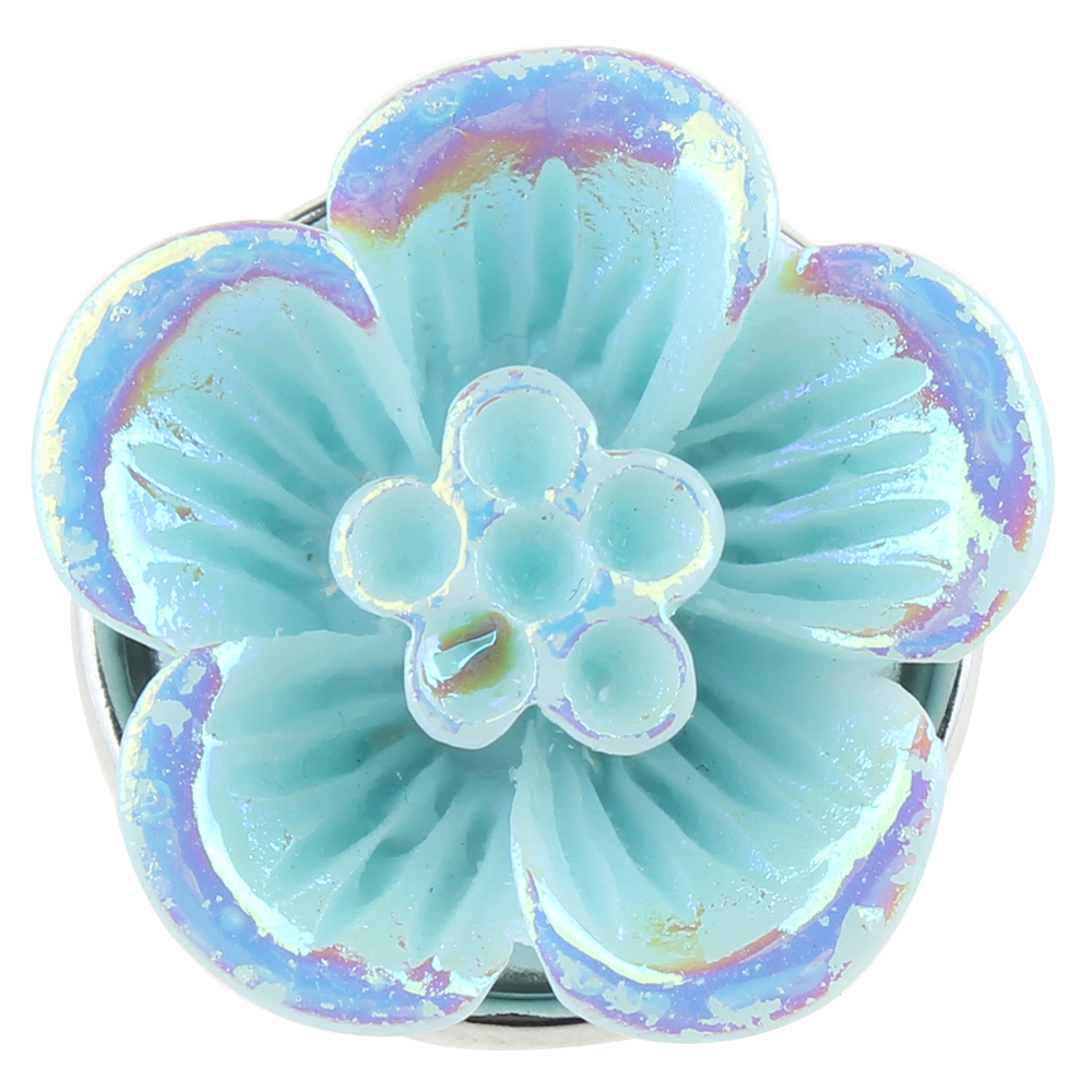 20mm luminous blue cherry blossoms snap button