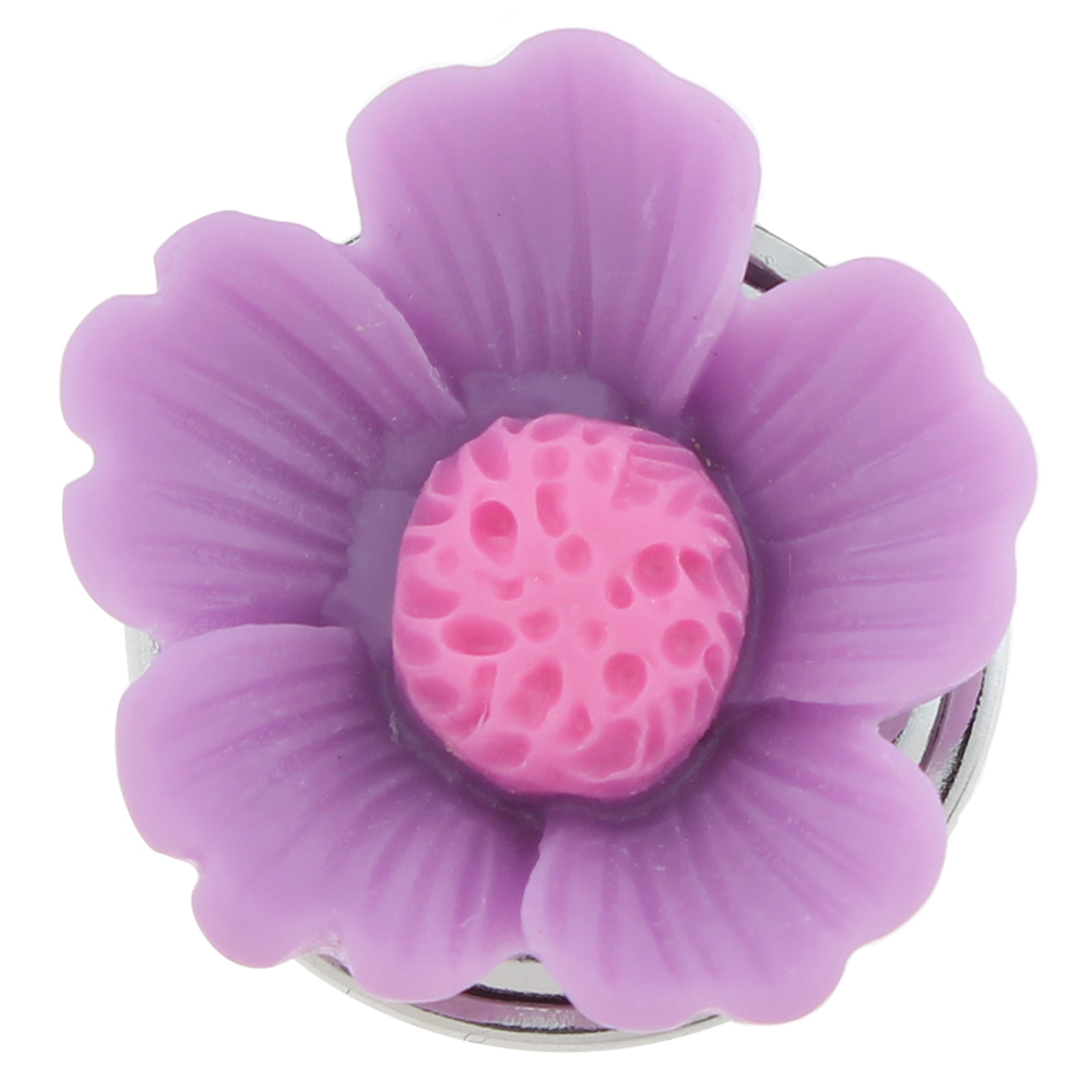 20mm Purple five-petal sunflower snap button