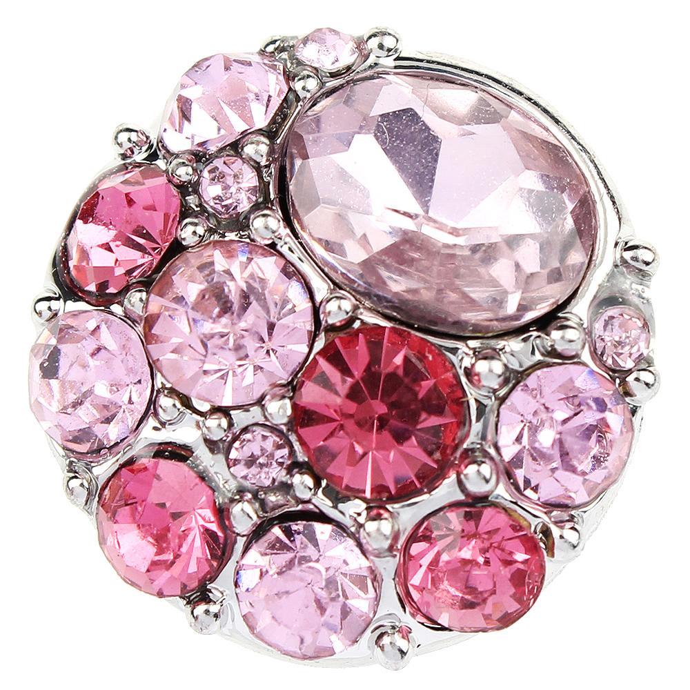 Pink Crystal Design Snap Button