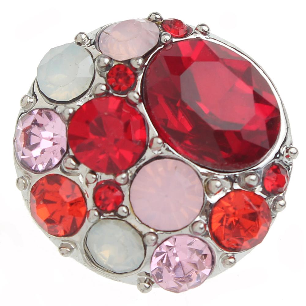 Red Crystal Design Snap Button