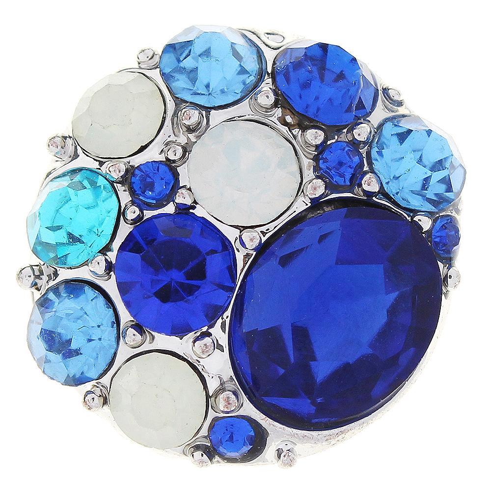 Blue Crystal Design Snap Button