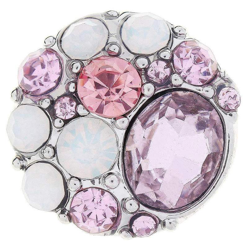 Pink Crystal Design Snap Button