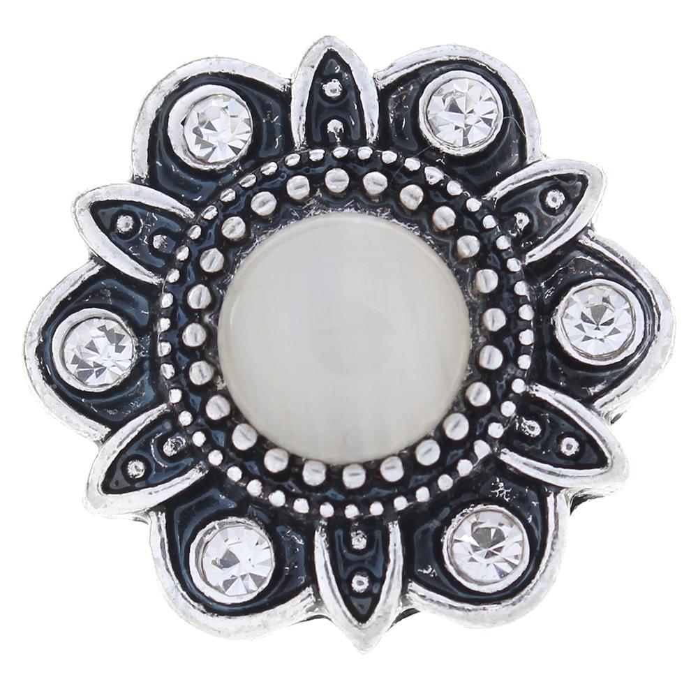 White Cat-eye Design Snap Button