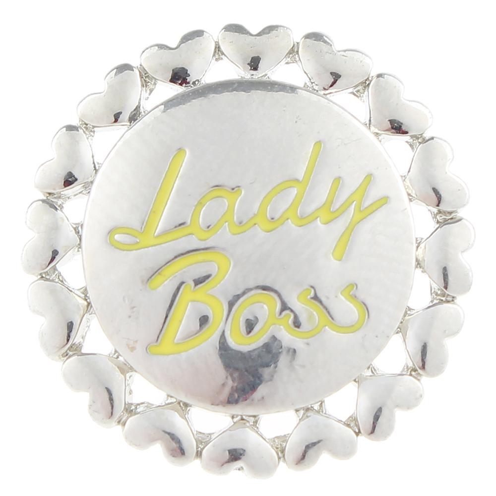 Love Heart lady boss Snaps 20mm Snap Button
